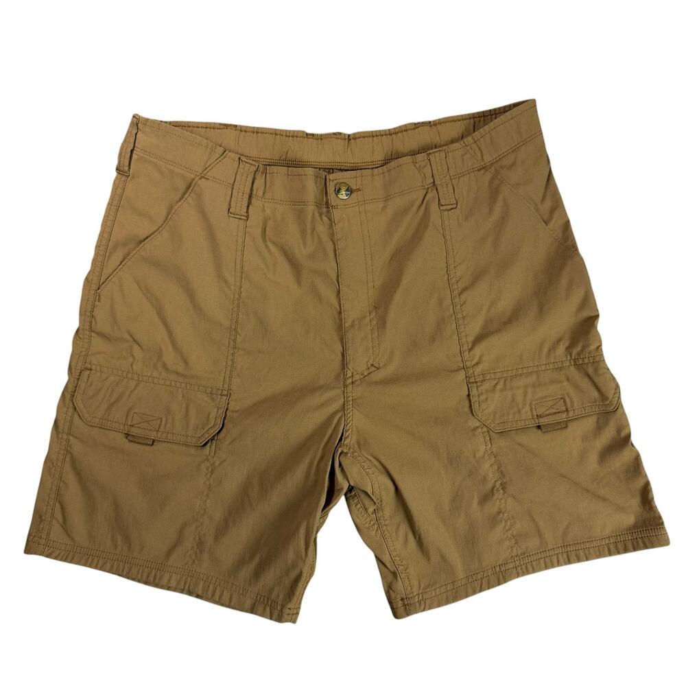 Wrangler Cargo Shorts Mens 36 Khaki Stretch Performance Utility Hiking Workwear